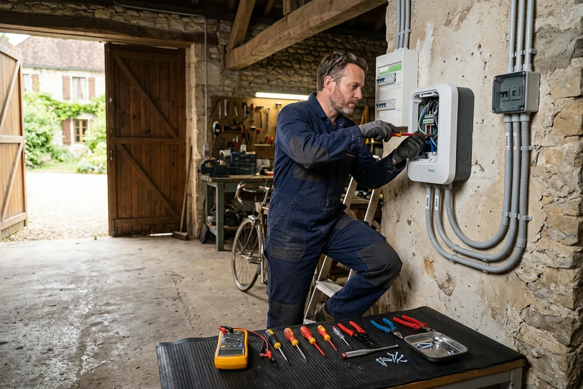 Pose professionnelle d'une borne de recharge pour voiture électrique à domicile à Saint-Florent-sur-Cher
